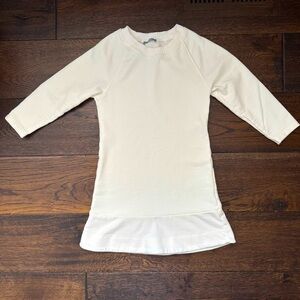 Zara Ivory Tunic Sweatshirt